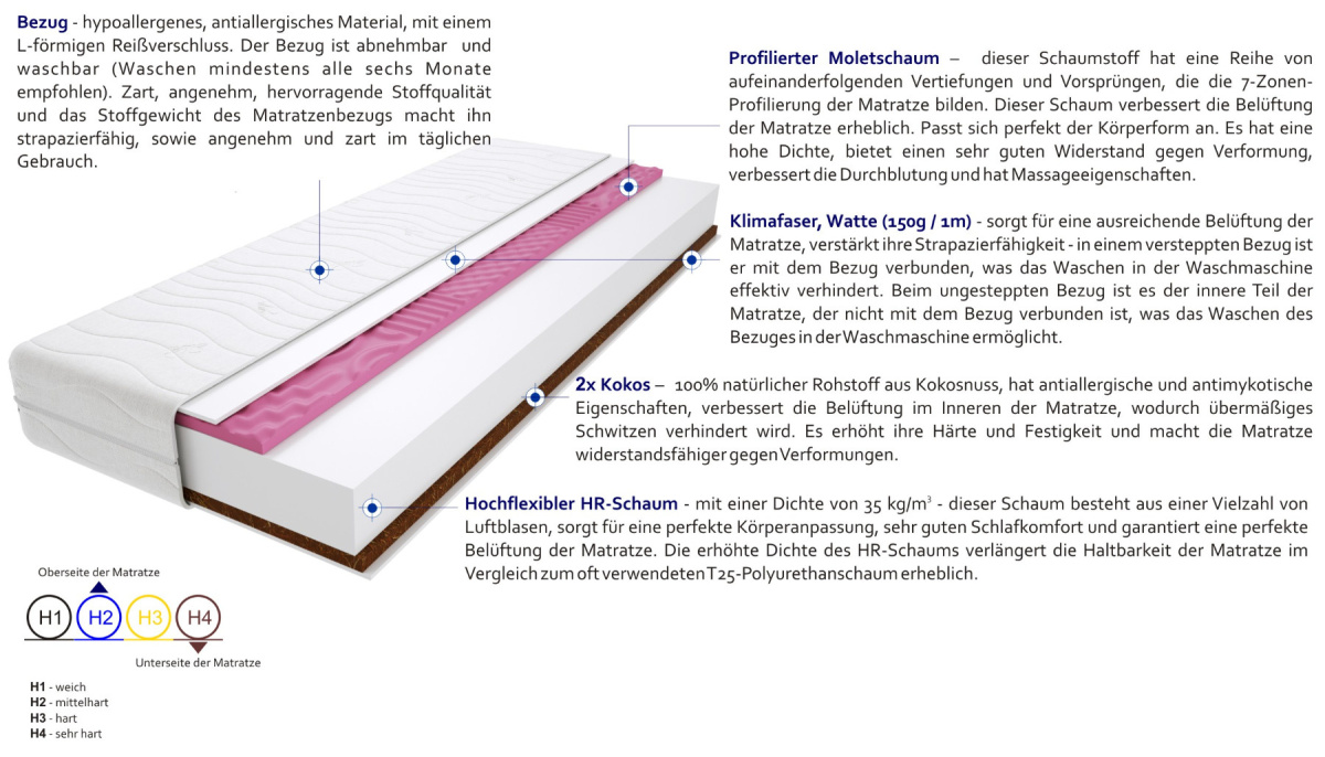 Matratzen Dora Molet Max 100x130 cm