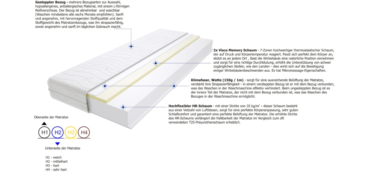 Matratzen Flavio Max 105x220 cm