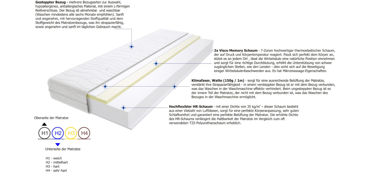 Matratzen Flavio Max 120x170 cm